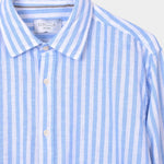 Shirt Striped Cotton/Linen - Light Blue - Hugo Sthlm
