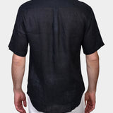 Short Sleeve Linnen Shirt - Black