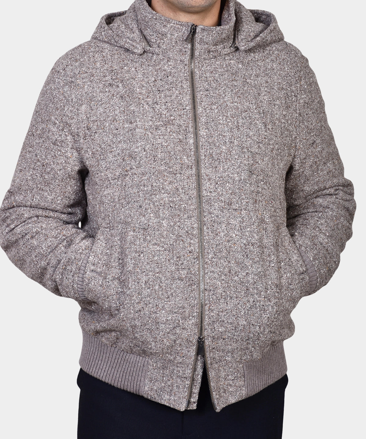 Short Jacket Donegal - Brown - Hugo Sthlm