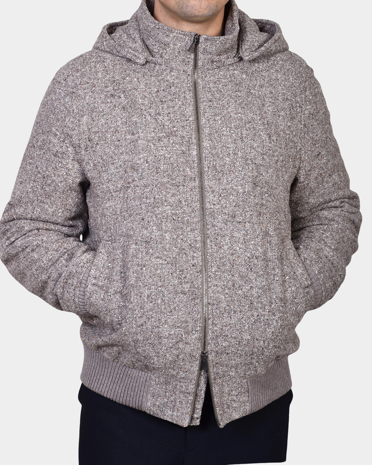 Short Jacket Donegal - Brown - Hugo Sthlm