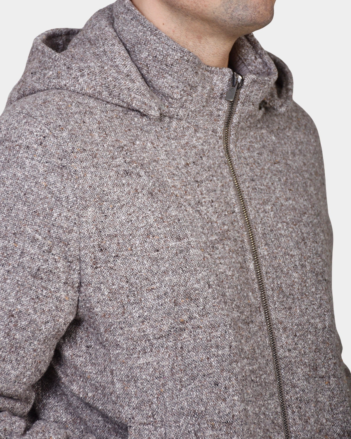 Short Jacket Donegal - Brown - Hugo Sthlm