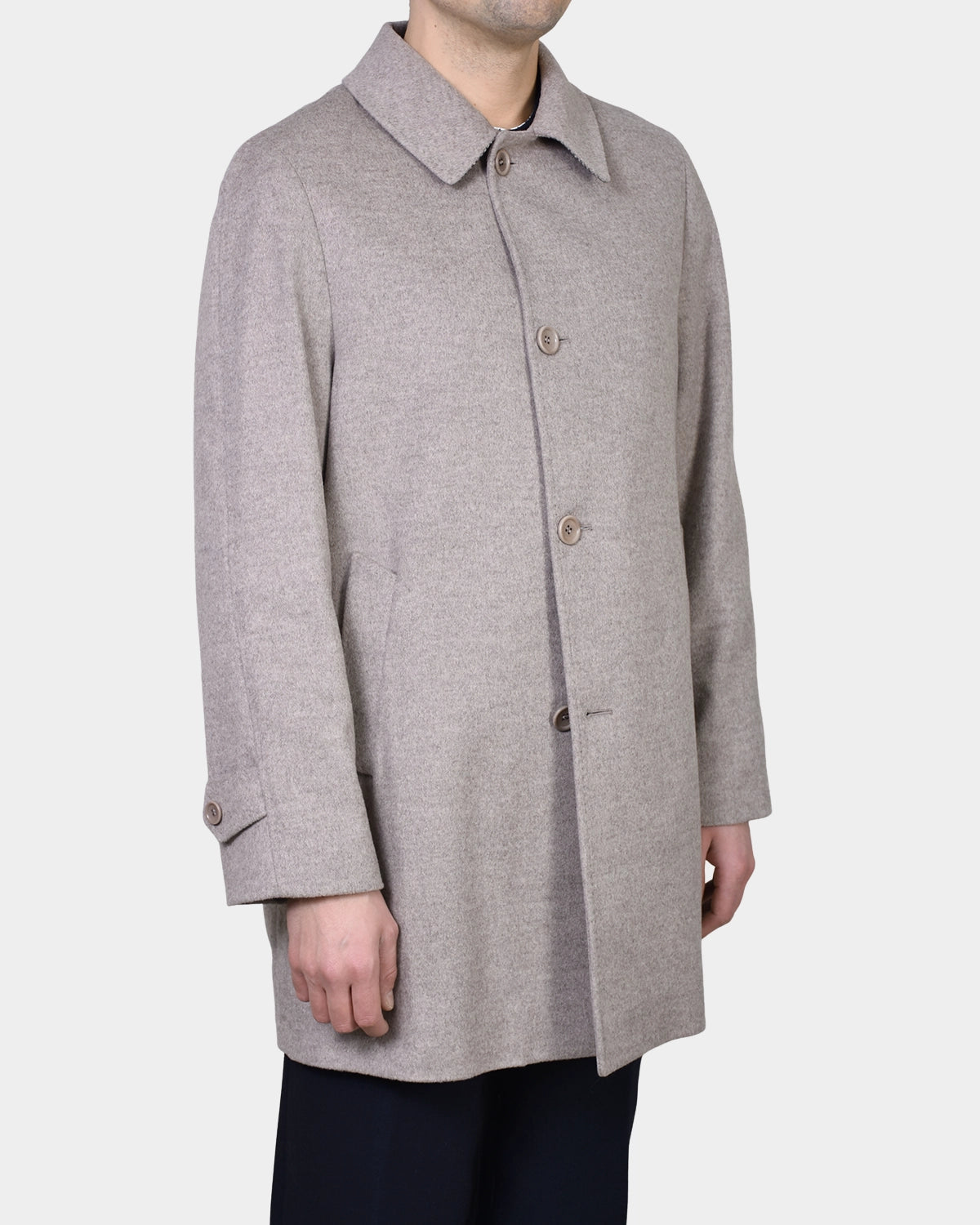 Single Button Coat - Beige - Hugo Sthlm