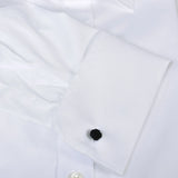 Slim Fit Cut Away Double Cuff Shirt - White