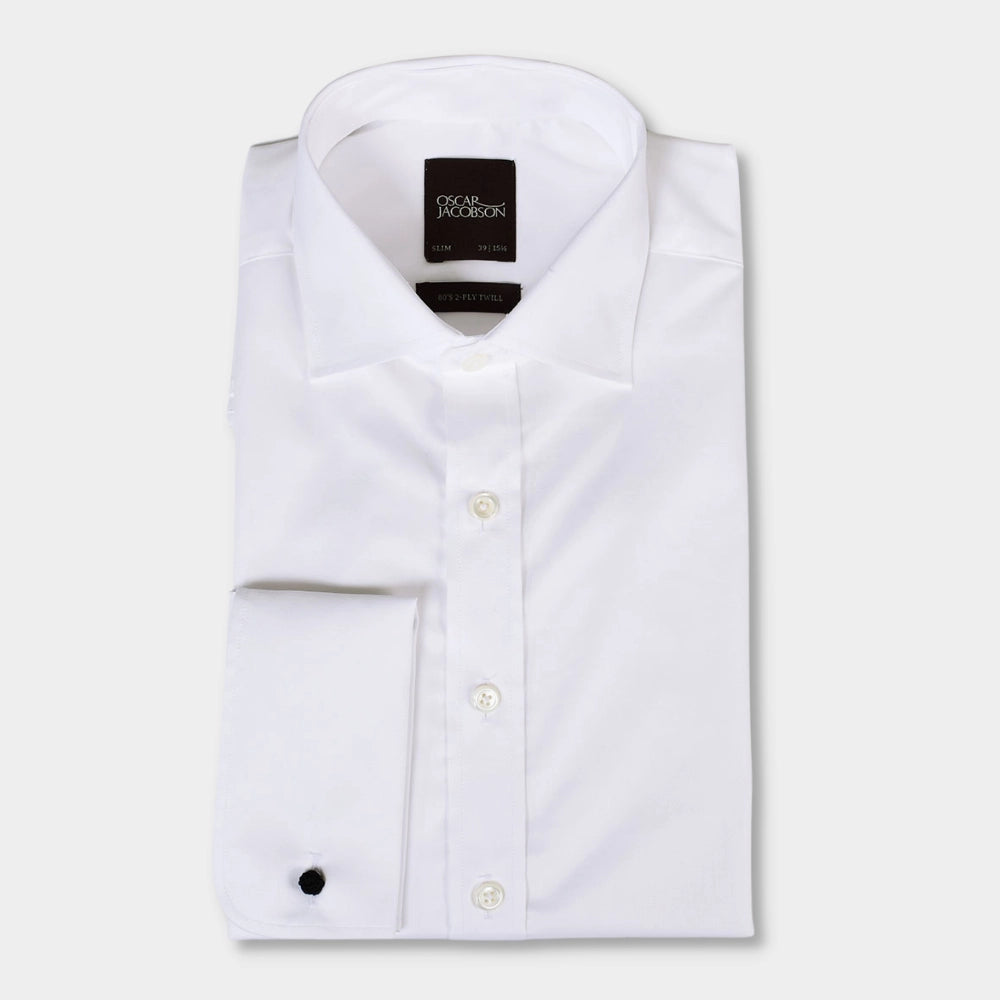 Slim Fit Cut Away Double Cuff Shirt - White - Hugo Sthlm