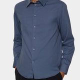Slim LS Cotton Tencel Shirt - Vintage Indigo - Hugo Sthlm