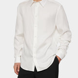 Slim LS Cotton Tencel Shirt - White - Hugo Sthlm