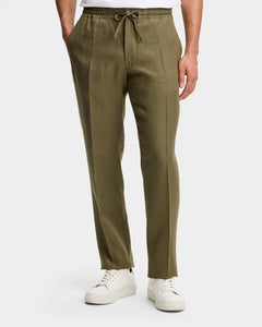 Soren Drape Linen Pants - Kalamata - Hugo Sthlm