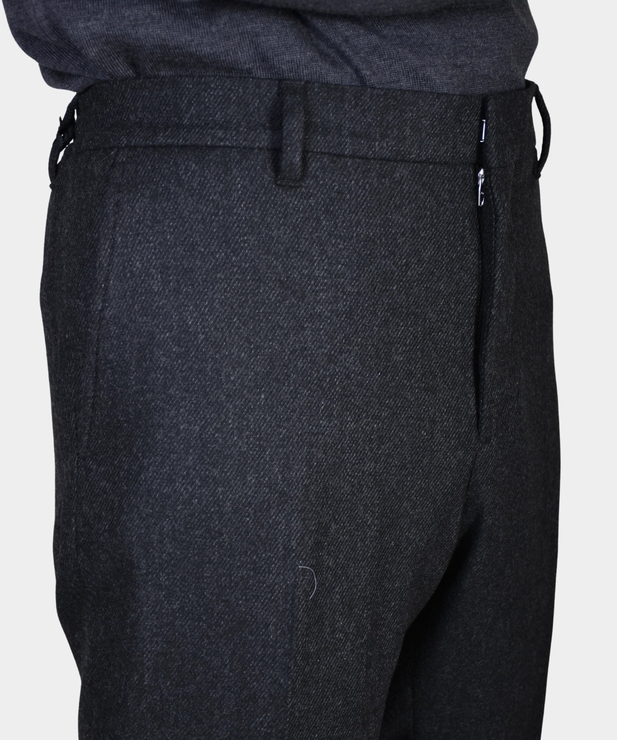 Soren Twill Cash Flannel Pants - Dark Grey Melange - Hugo Sthlm