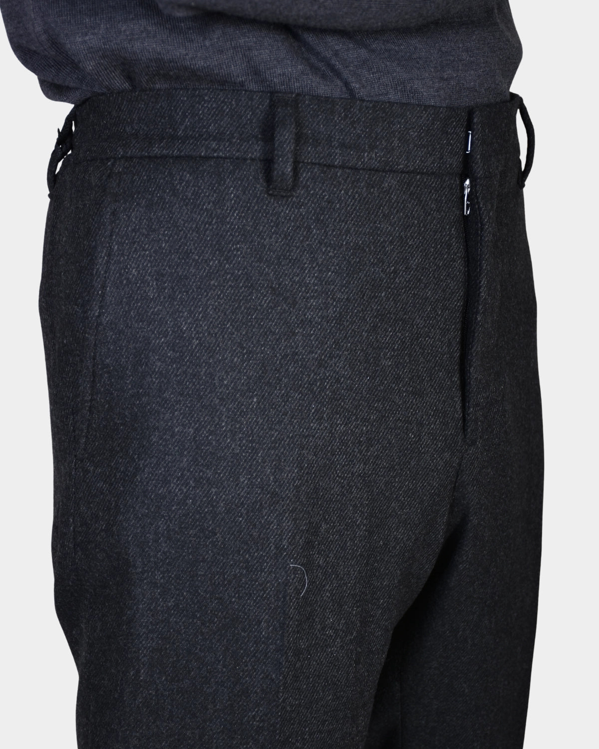 Soren Twill Cash Flannel Pants - Dark Grey Melange - Hugo Sthlm