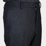 Soren Twill Cash Flannel Pants - Dark Grey Melange - Hugo Sthlm