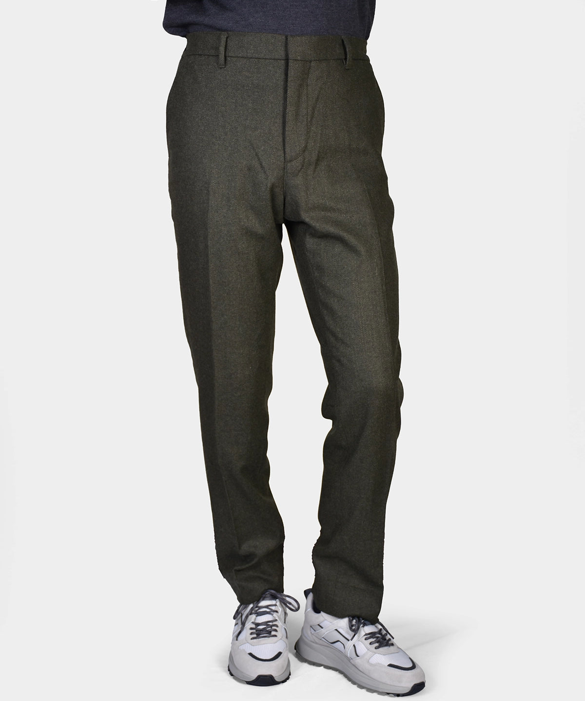Soren Twill Cash Flannel Pants - Forest Green - Hugo Sthlm