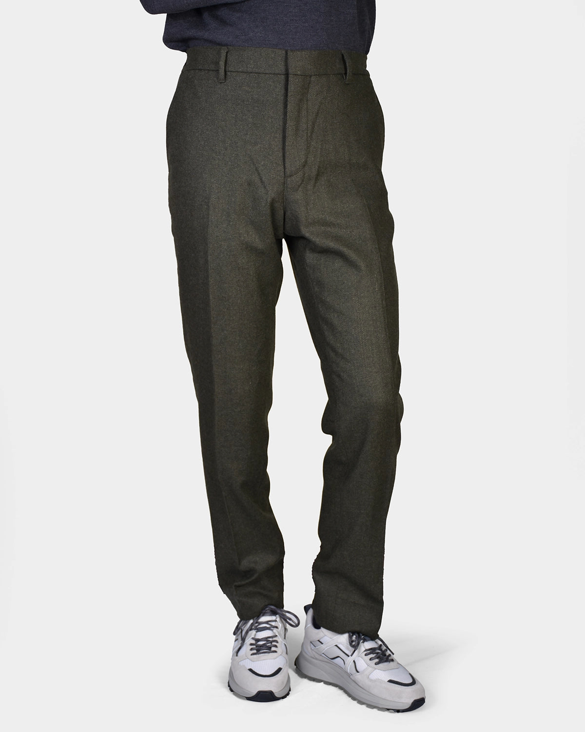 Soren Twill Cash Flannel Pants - Forest Green - Hugo Sthlm
