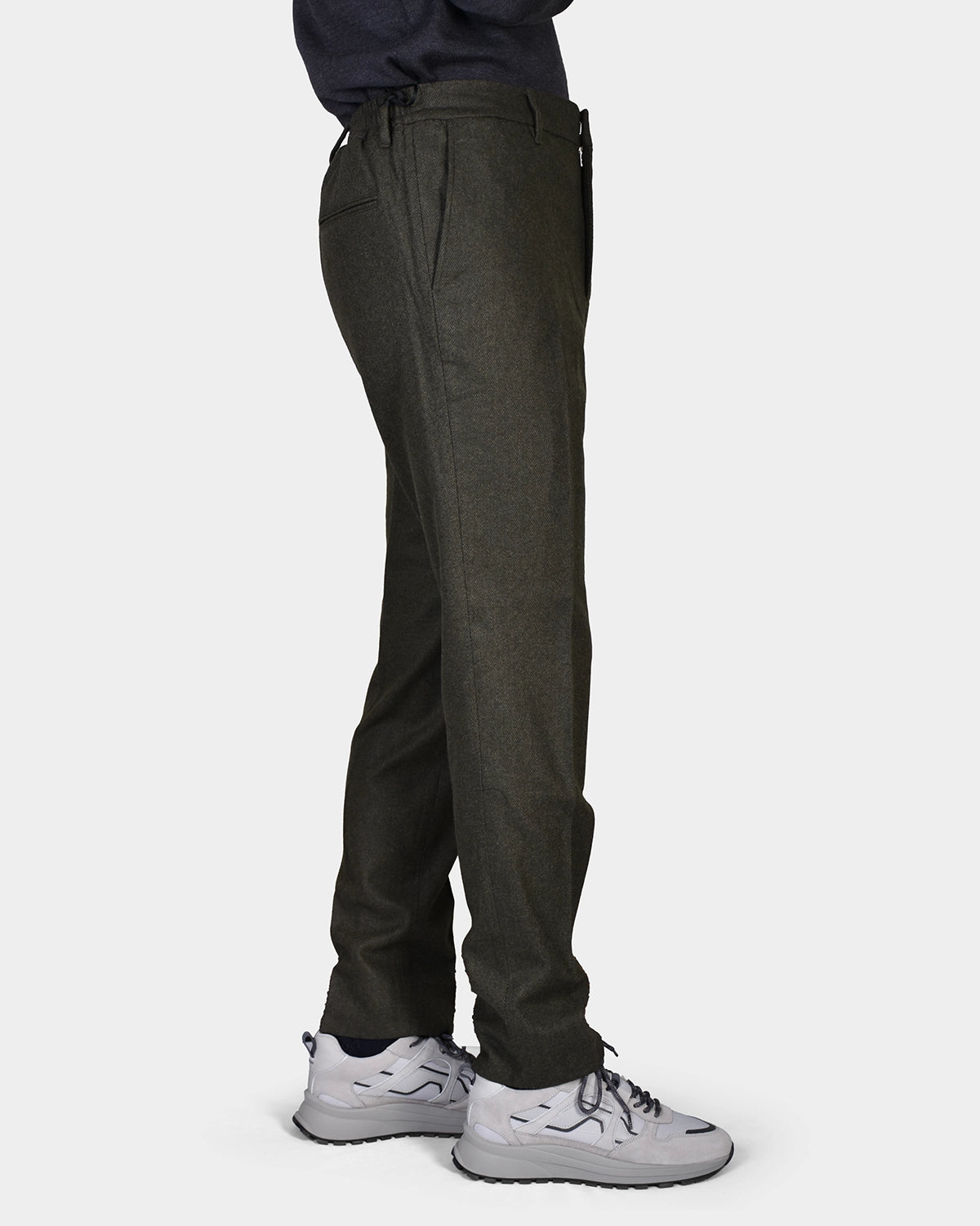 Soren Twill Cash Flannel Pants - Forest Green - Hugo Sthlm