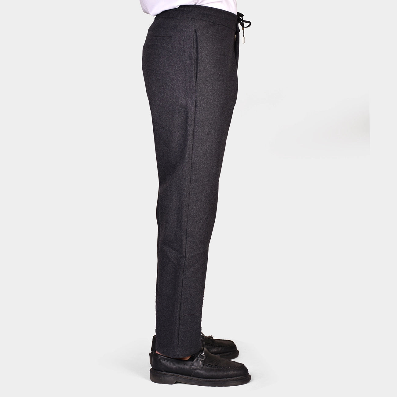 Soto Flannel Drawstring Pant - Anthracite - Hugo Sthlm