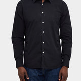 Standard L/S Shirt Solid Poplin - Black