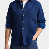Standard L/S Shirt Jpn Dobby - Dark Indigo