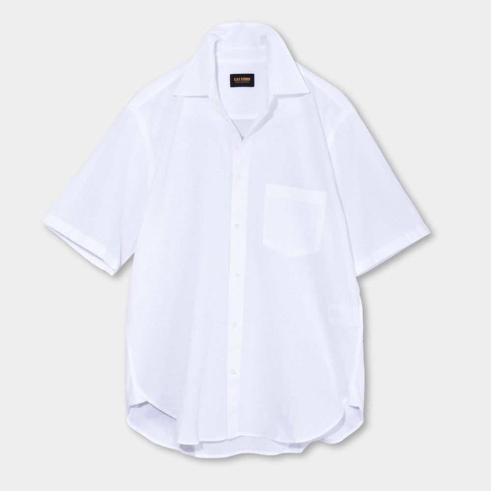 Standard Short Sleeve Seersucker - Solid White - Hugo Sthlm