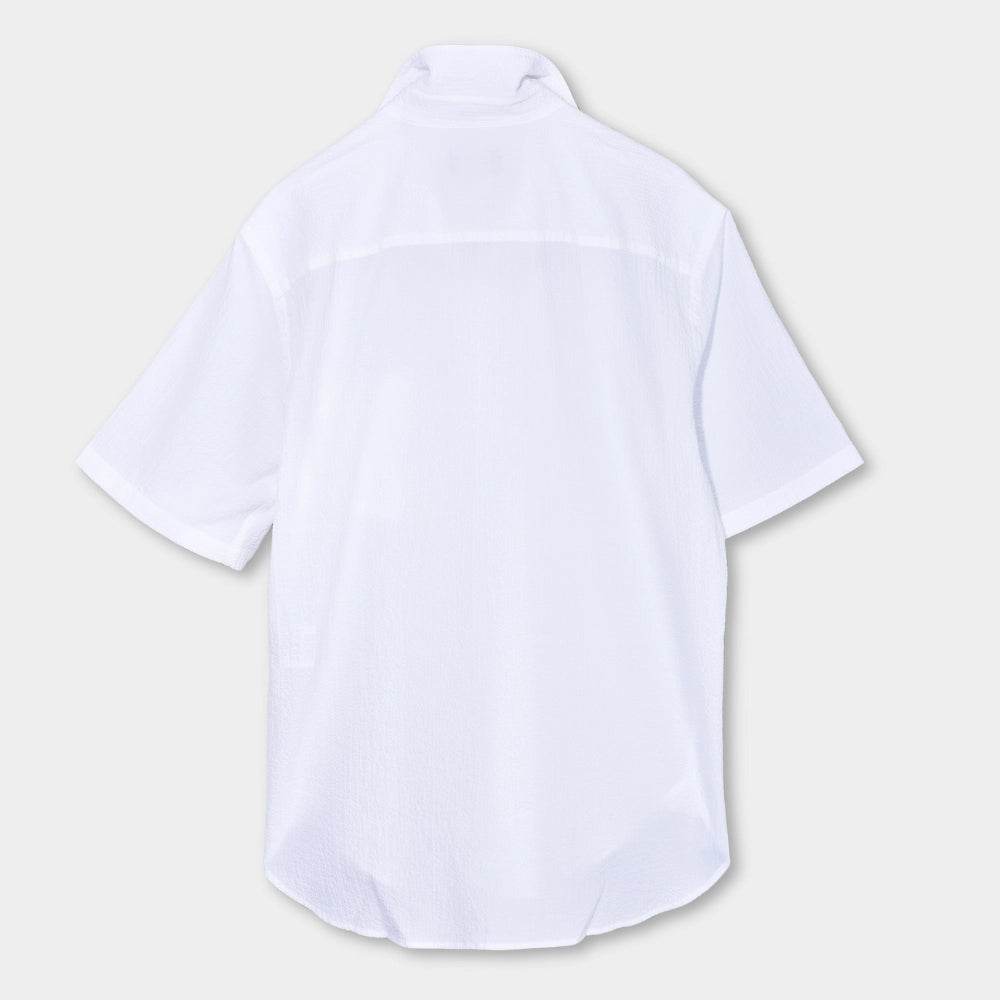 Standard Short Sleeve Seersucker - Solid White - Hugo Sthlm