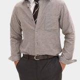 Straight Fit Casual Spread Houndstooth - Black Brown