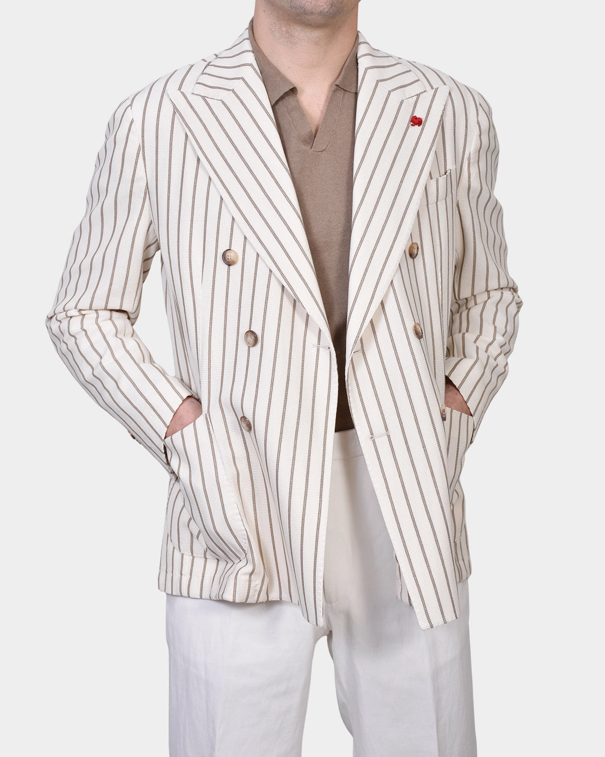 Double Breasted Jacket - Beige - Hugo Sthlm