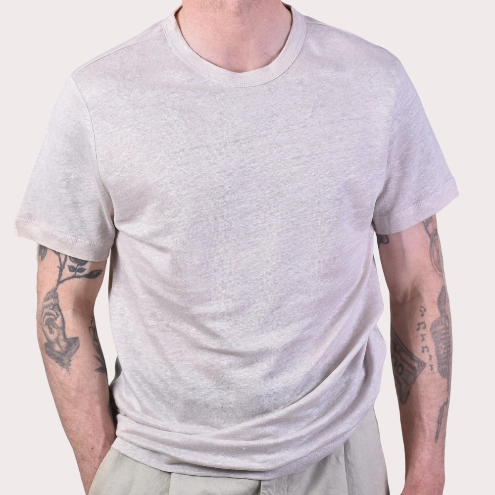 T-Shirt 100% Linen - Beige - Hugo Sthlm