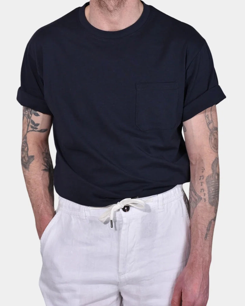 T-shirt Oversize Pocket - Navy - Hugo Sthlm
