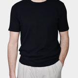 T-shirt Knit Linen Blend - Black - Hugo Sthlm