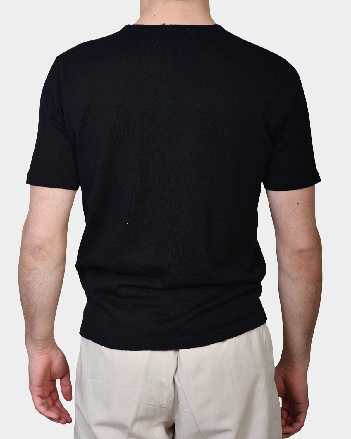 T-shirt Knit Linen Blend - Black - Hugo Sthlm