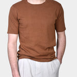 T-shirt Knit Linen Blend - Caffe - Hugo Sthlm