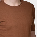 T-shirt Knit Linen Blend - Caffe - Hugo Sthlm
