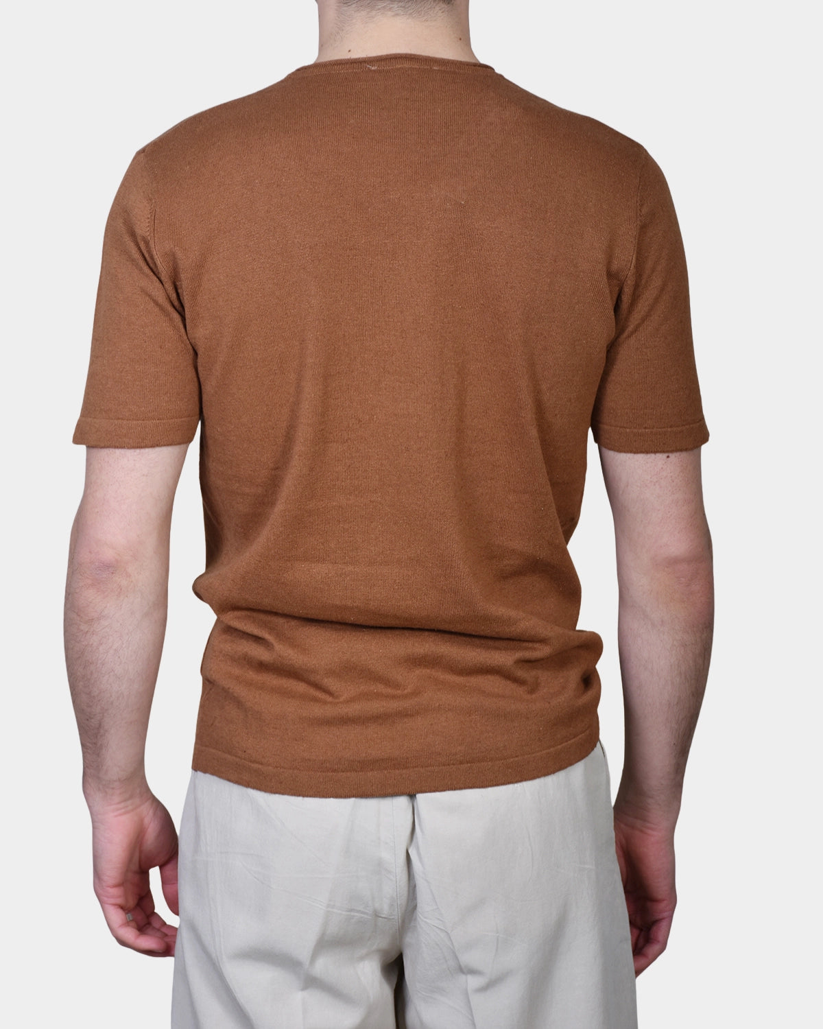 T-shirt Knit Linen Blend - Caffe - Hugo Sthlm