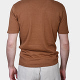 T-shirt Knit Linen Blend - Caffe - Hugo Sthlm