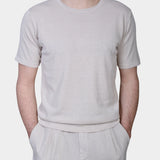 T-shirt Knit Linen Blend - Beige - Hugo Sthlm