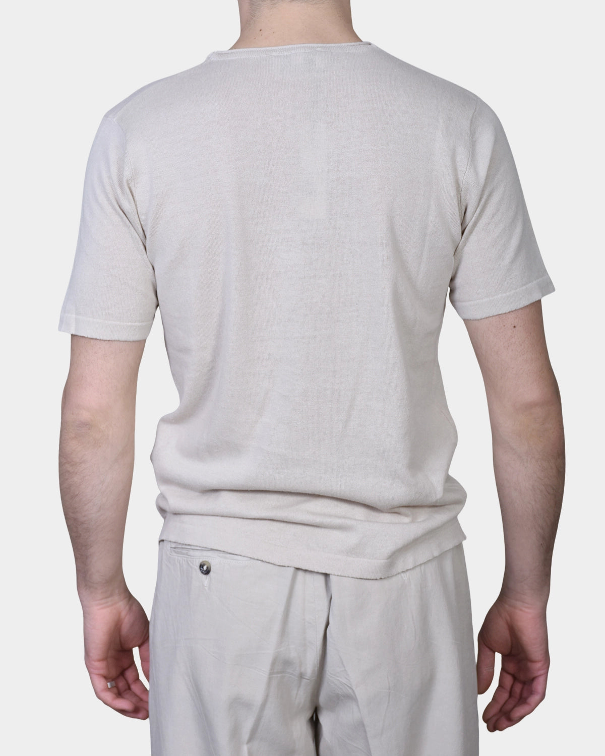 T-shirt Knit Linen Blend - Beige - Hugo Sthlm