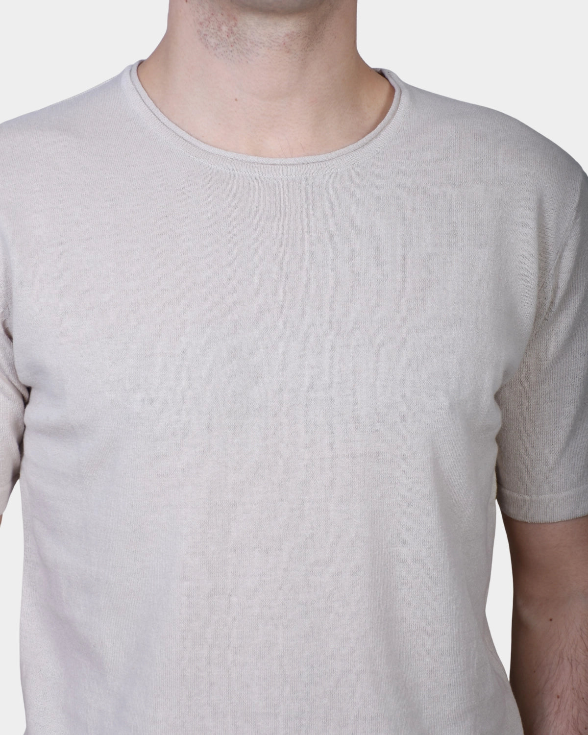 T-shirt Knit Linen Blend - Beige - Hugo Sthlm