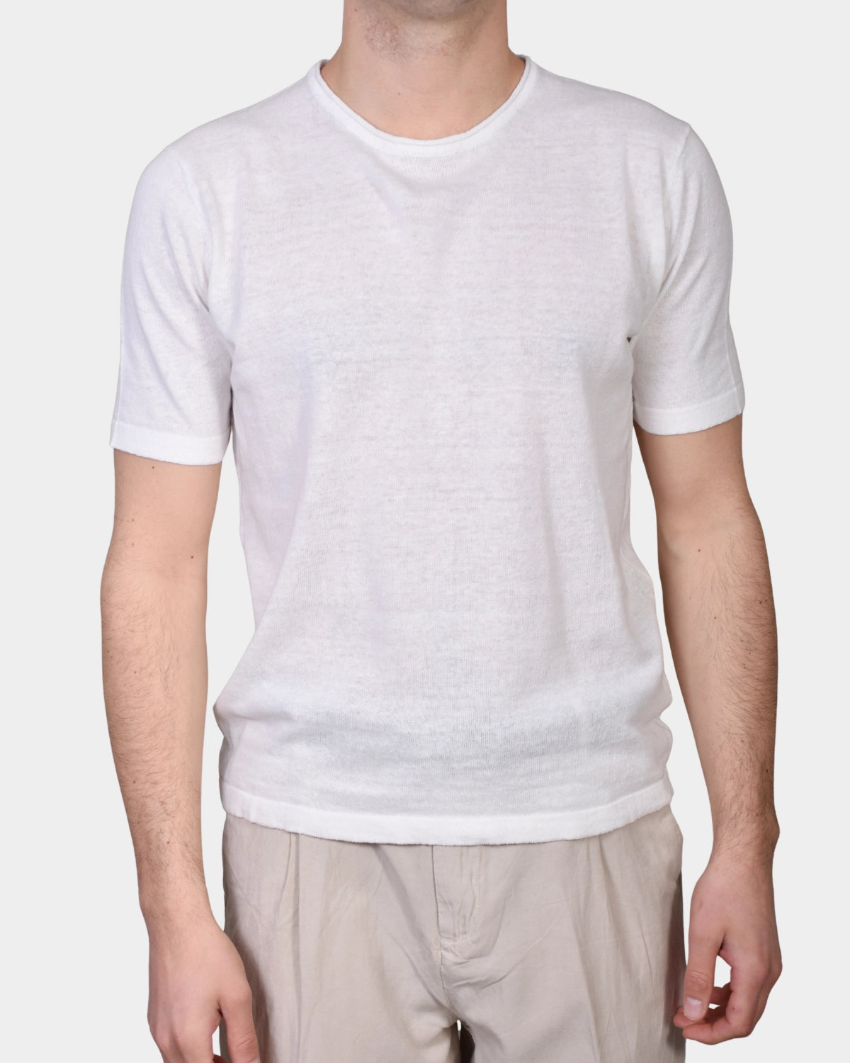 T-shirt Knit Linen Blend - Ecru - Hugo Sthlm