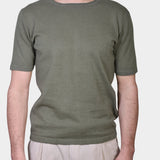 T-shirt Knit Linen Blend - Green - Hugo Sthlm