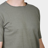 T-shirt Knit Linen Blend - Green - Hugo Sthlm