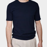 T-shirt Knit Linen Blend - Navy - Hugo Sthlm