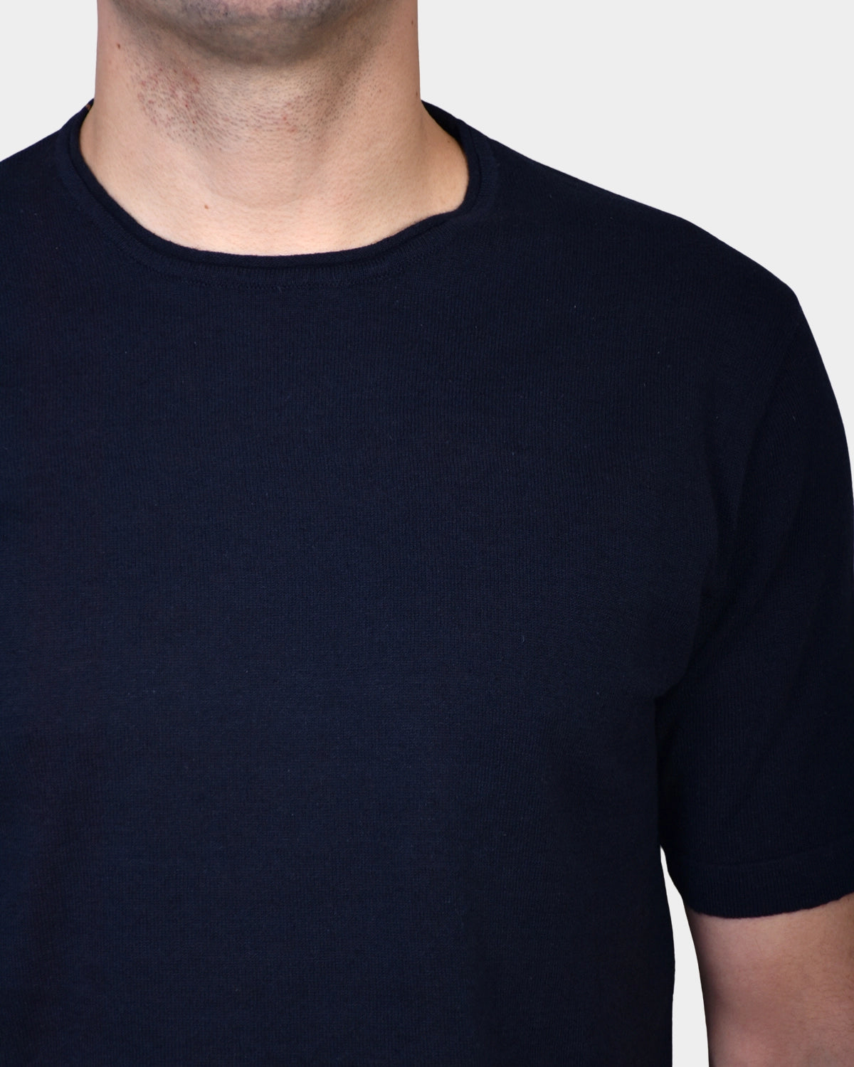T-shirt Knit Linen Blend - Navy - Hugo Sthlm
