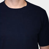 T-shirt Knit Linen Blend - Navy - Hugo Sthlm