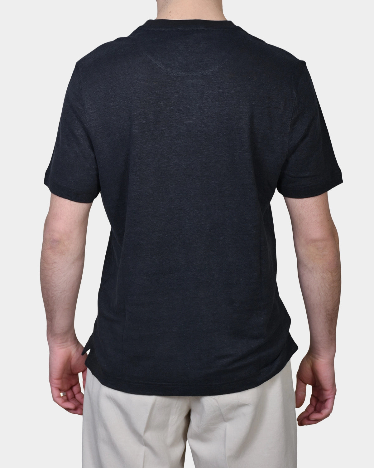 T-shirt Linen Jersey - Black - Hugo Sthlm