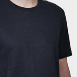 T-shirt Linen Jersey - Black - Hugo Sthlm
