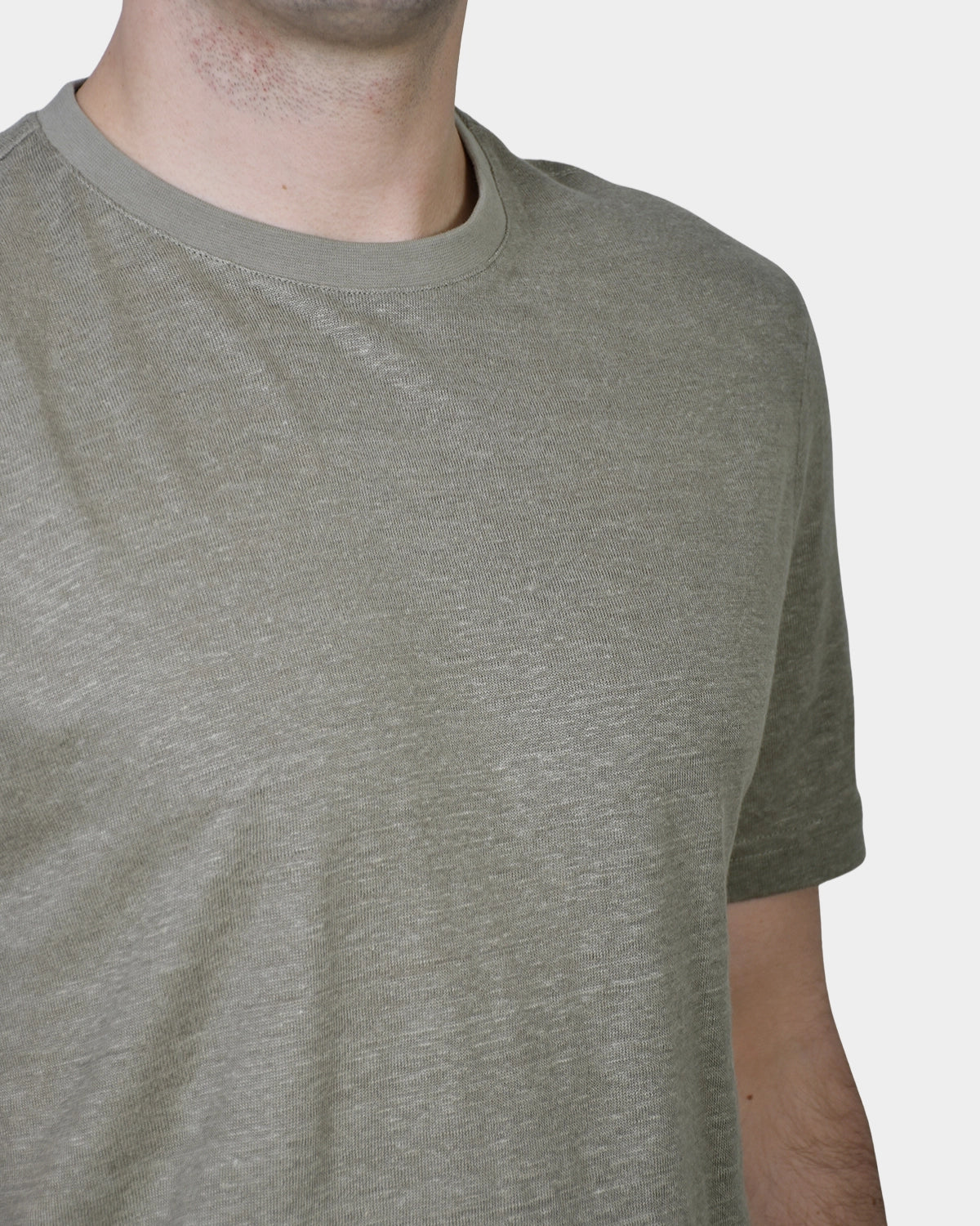 T-shirt Linen Jersey - Green - Hugo Sthlm