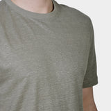 T-shirt Linen Jersey - Green - Hugo Sthlm