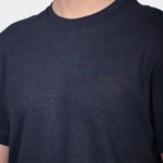 T-shirt Linen Jersey - Navy - Hugo Sthlm