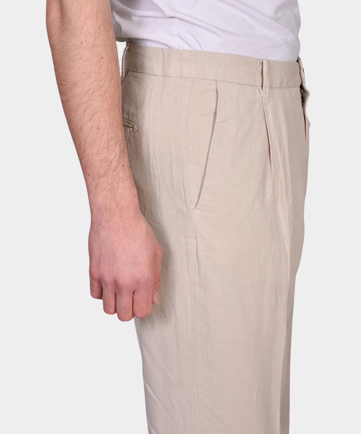 Tencel Trouser - Beige - Hugo Sthlm