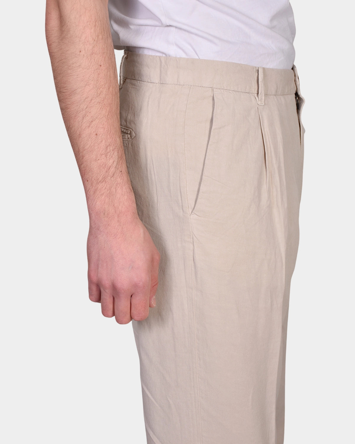Tencel Trouser - Beige - Hugo Sthlm