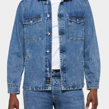 TRUCKER POCKET 11OZ LIGHT DENIM INDIGO - AUTH AGED - Hugo Sthlm