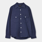 Two Pocket Overshirt Solid Dobby - Navy - Hugo Sthlm